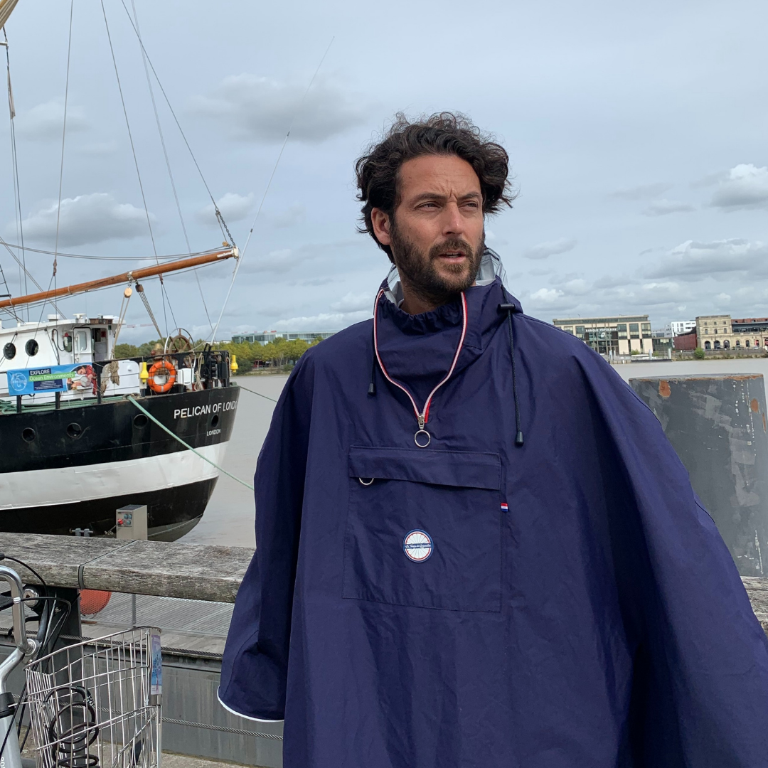 Cape de pluie vélo - Polyester 100% recyclé - Cap Ferret