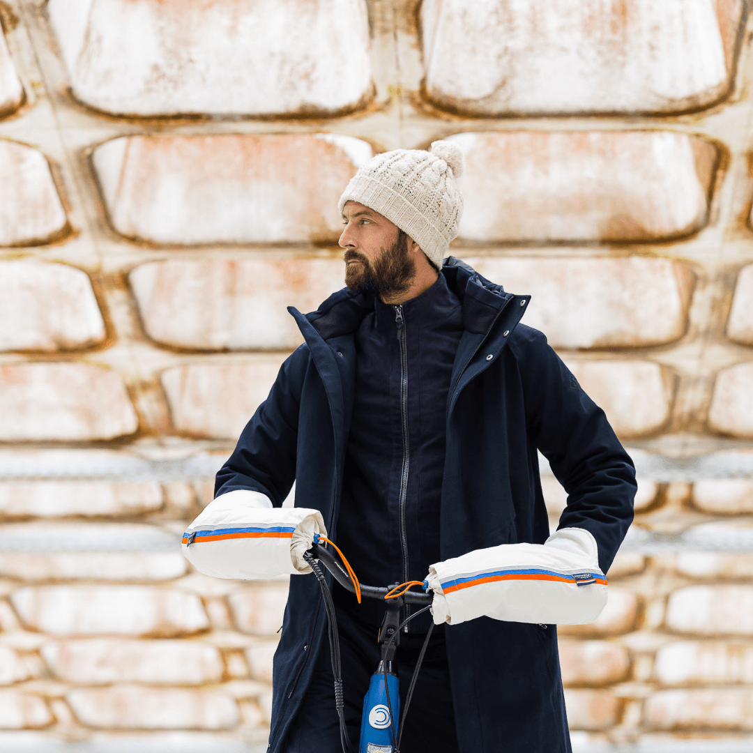 manchons blanc pour vélo