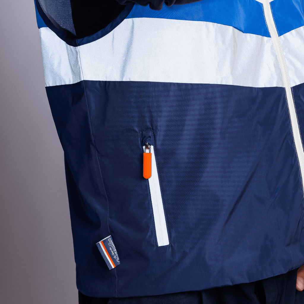 gilet réfléchissant bleu