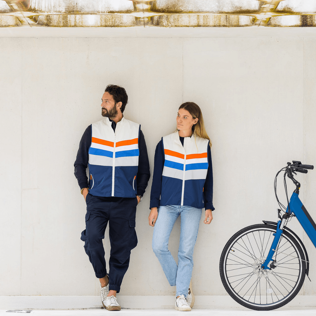 gilet réfléchissant bleu