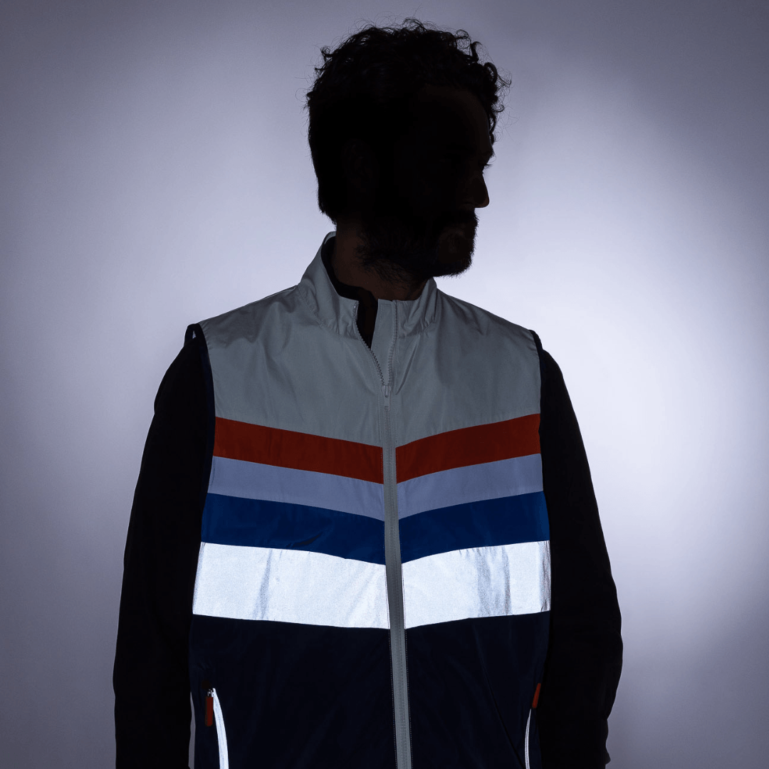 gilet réfléchissant bleu