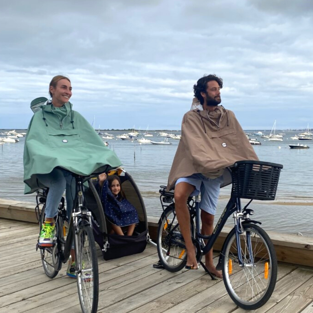 Cape de pluie vélo - Polyester 100% recyclé - Cap Lizard